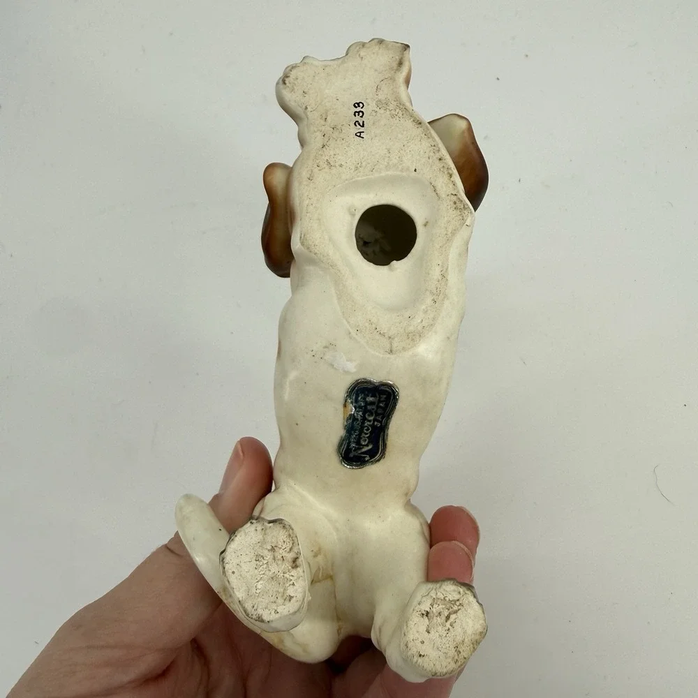 Vintage Norcrest Basset‎ Hound Porcelain Figurine Japanese Super Cute EUC 7